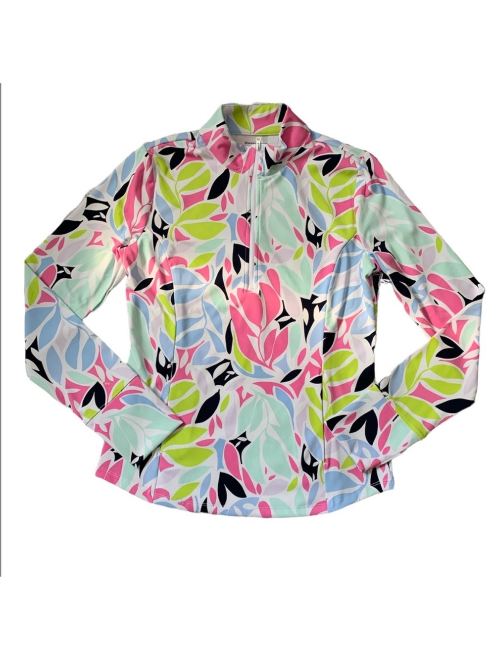 Tommy Bahama Women's Half-Zip UPF 50 Golf Swim Shirt Multicolor Size M